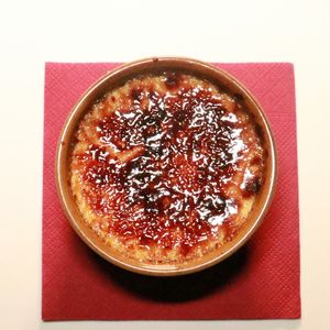 Leite-creme com açúcar queimado